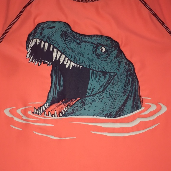 Carter’s Boys Dinosaur Rash Guard and Swim Shorts Trunks - Picture 4 of 12